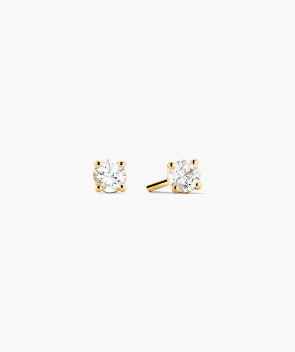 Round Sapphire Studs