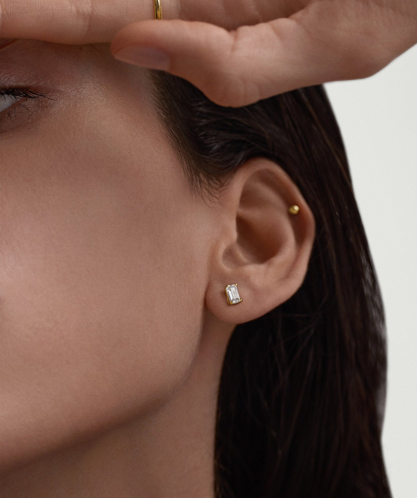 Emerald Cut Studs