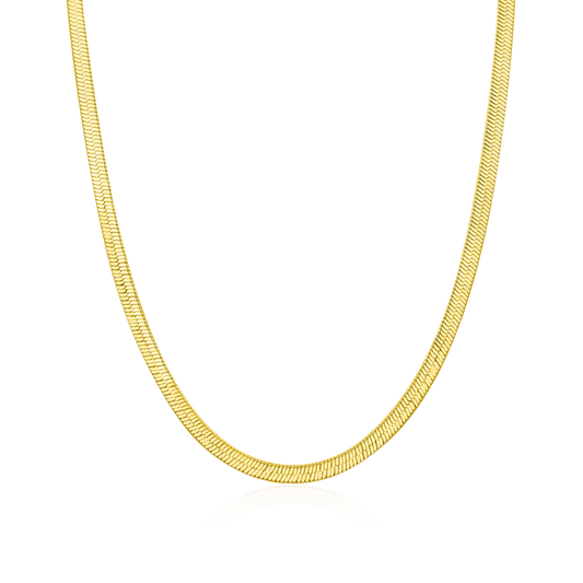 Golden Wave Herringbone Chain – 4mm
