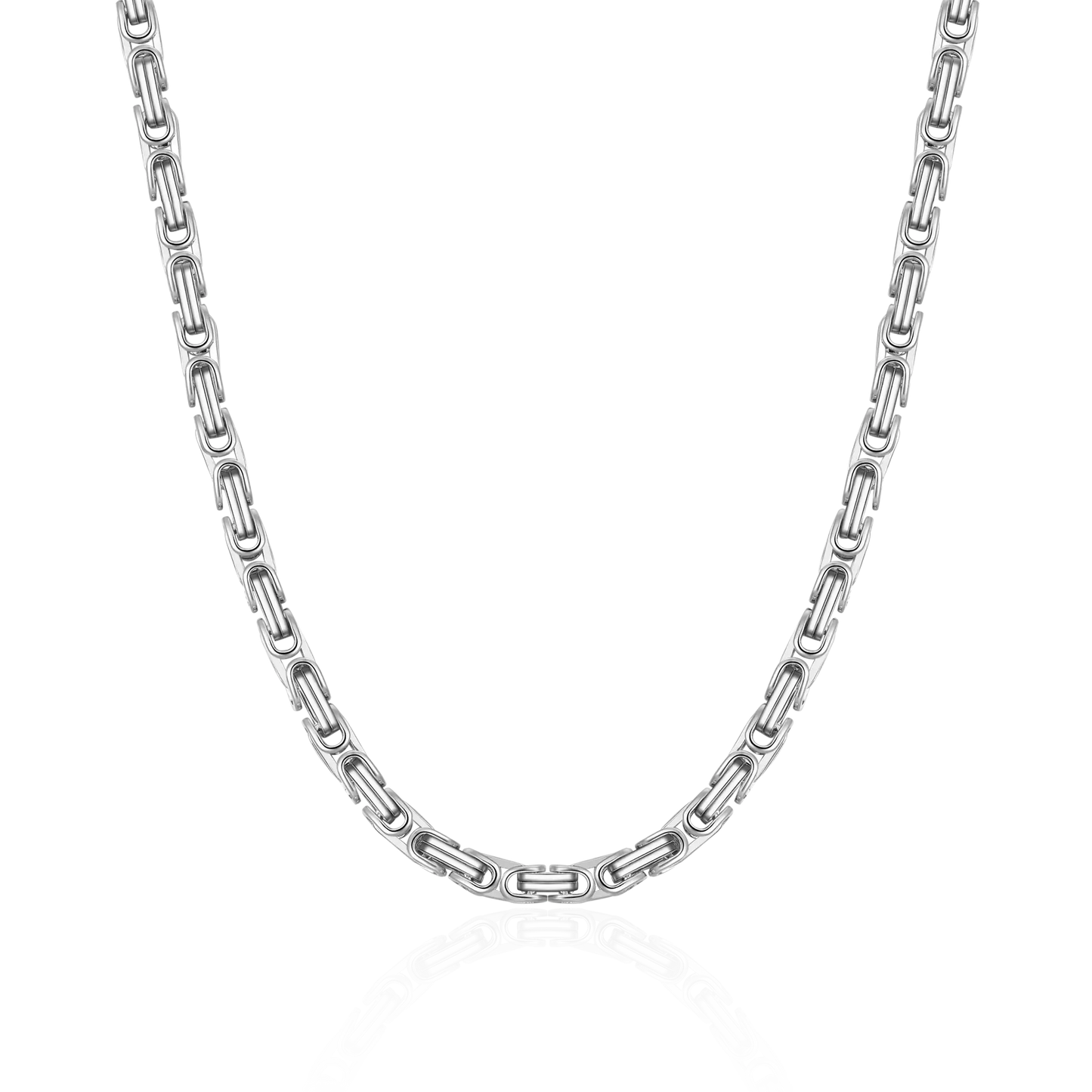 Imperial Byzantine Chain – 4mm (White Gold)
