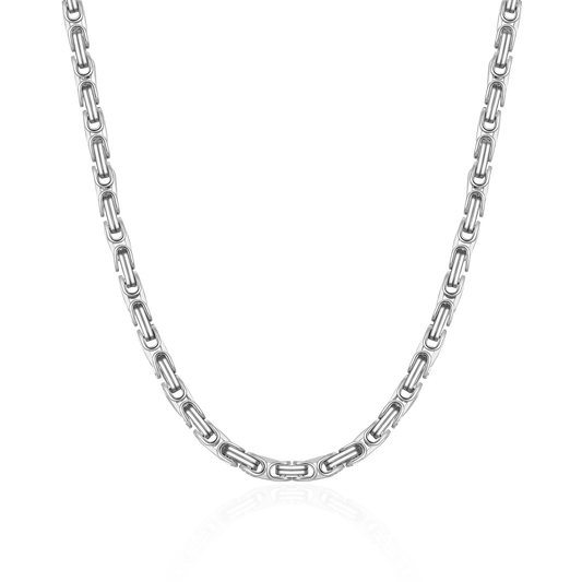 Imperial Byzantine Chain – 4mm (White Gold)