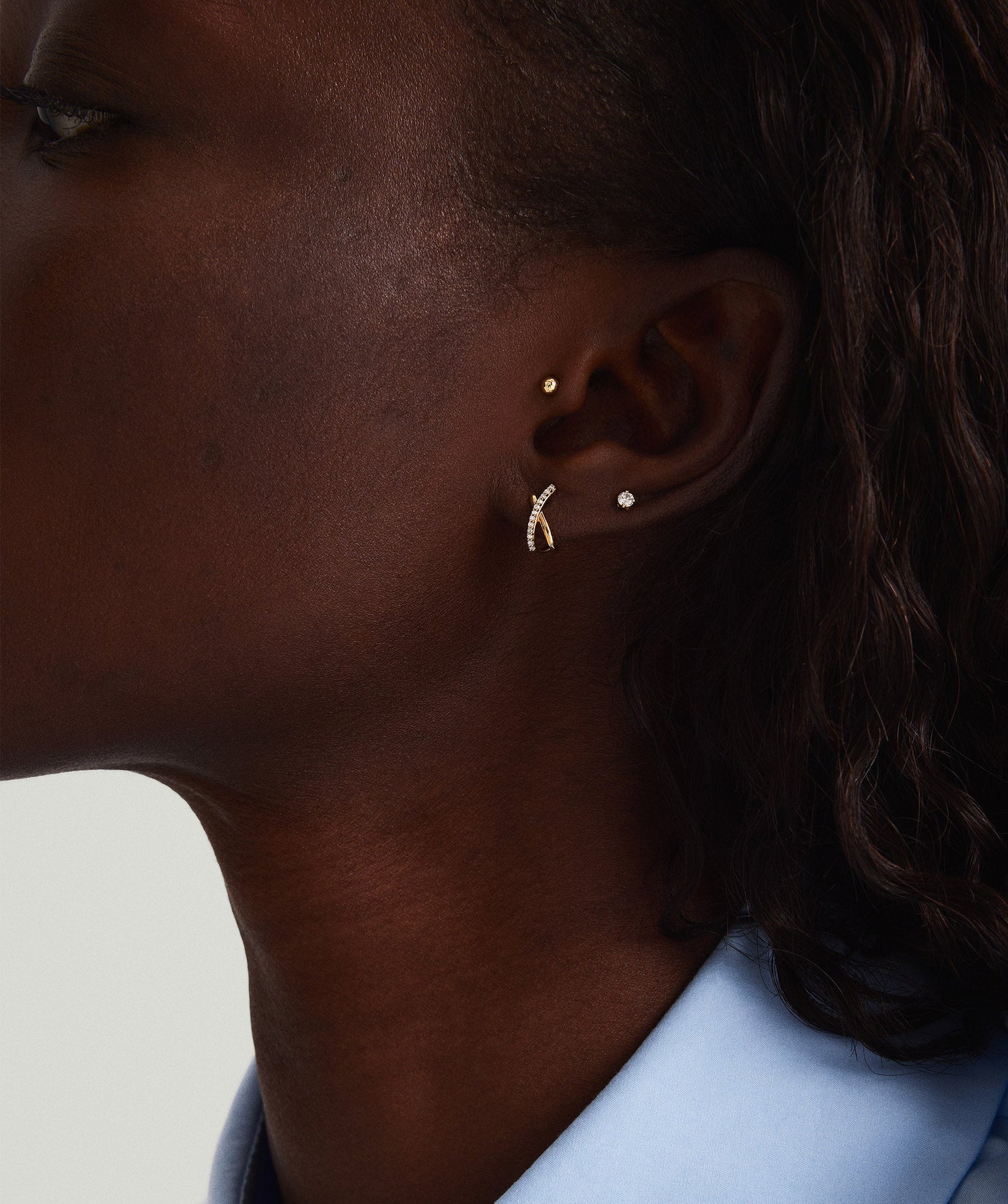 Pavé Diamond X Studs