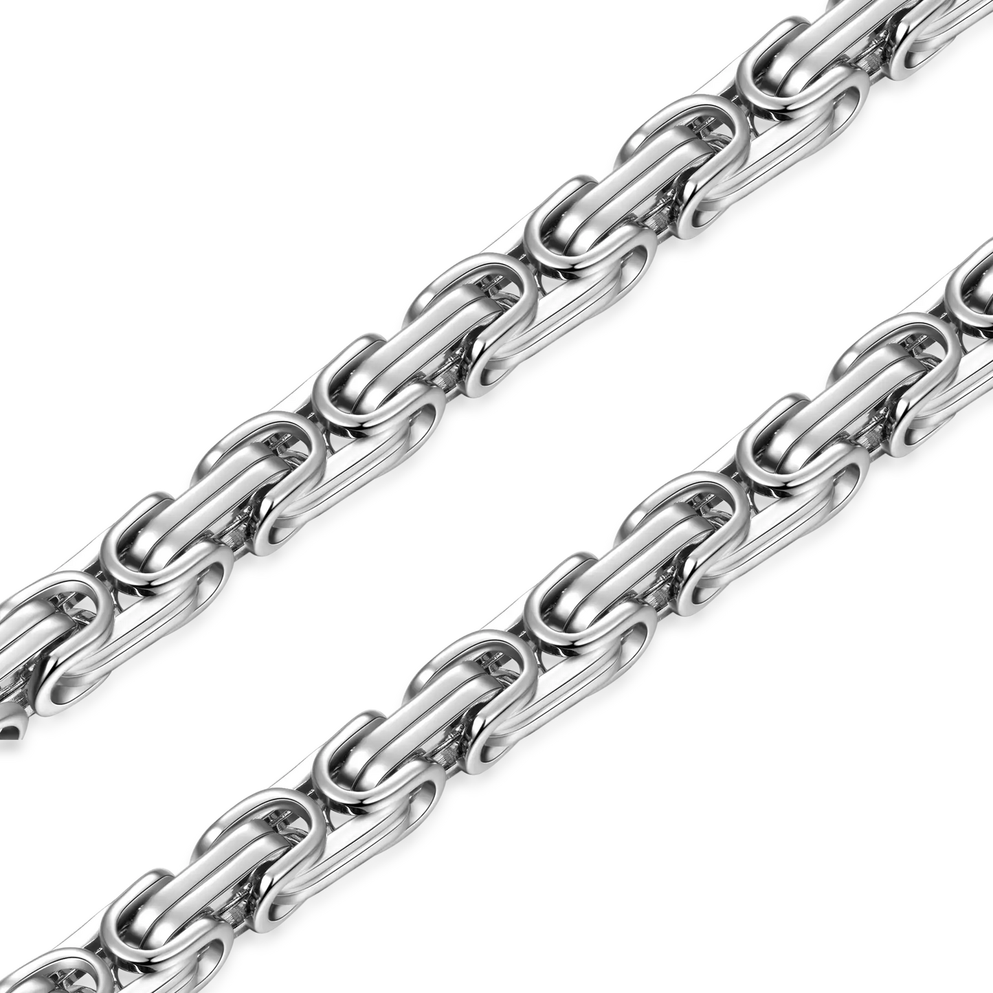 Imperial Byzantine Chain – 4mm (White Gold)