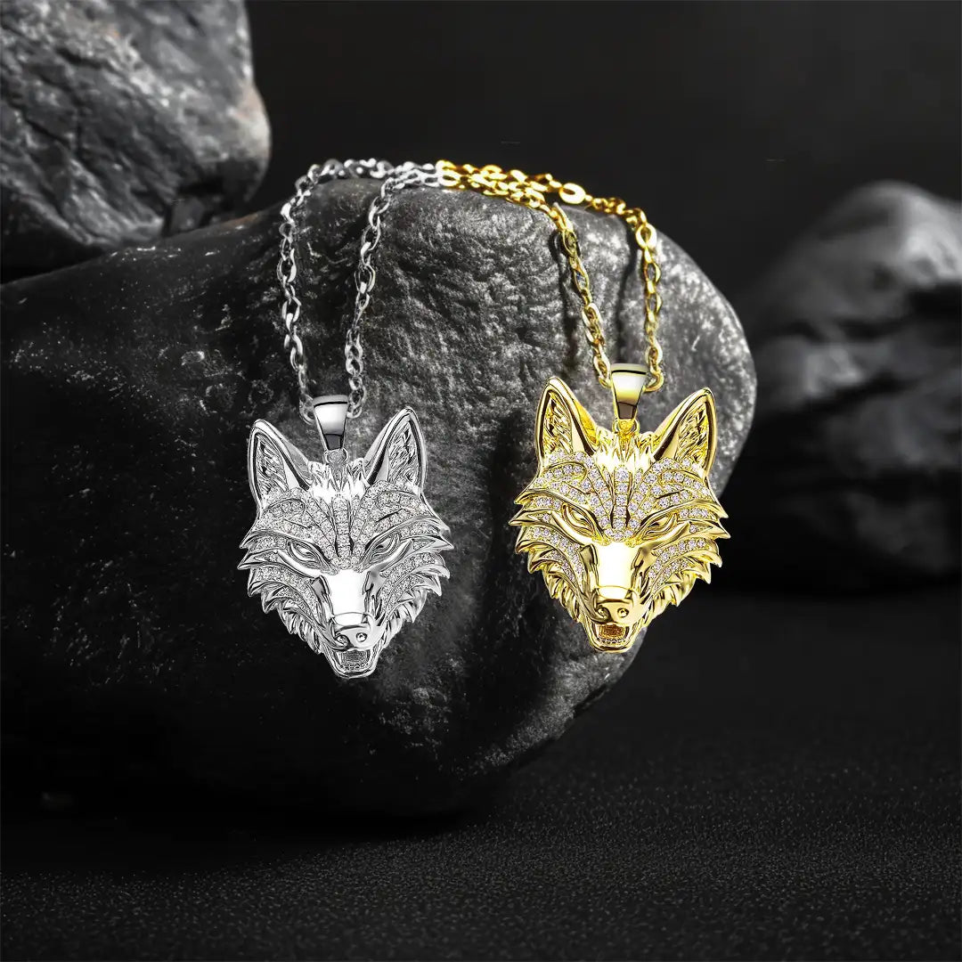 Alpha Wolf Head Pendant