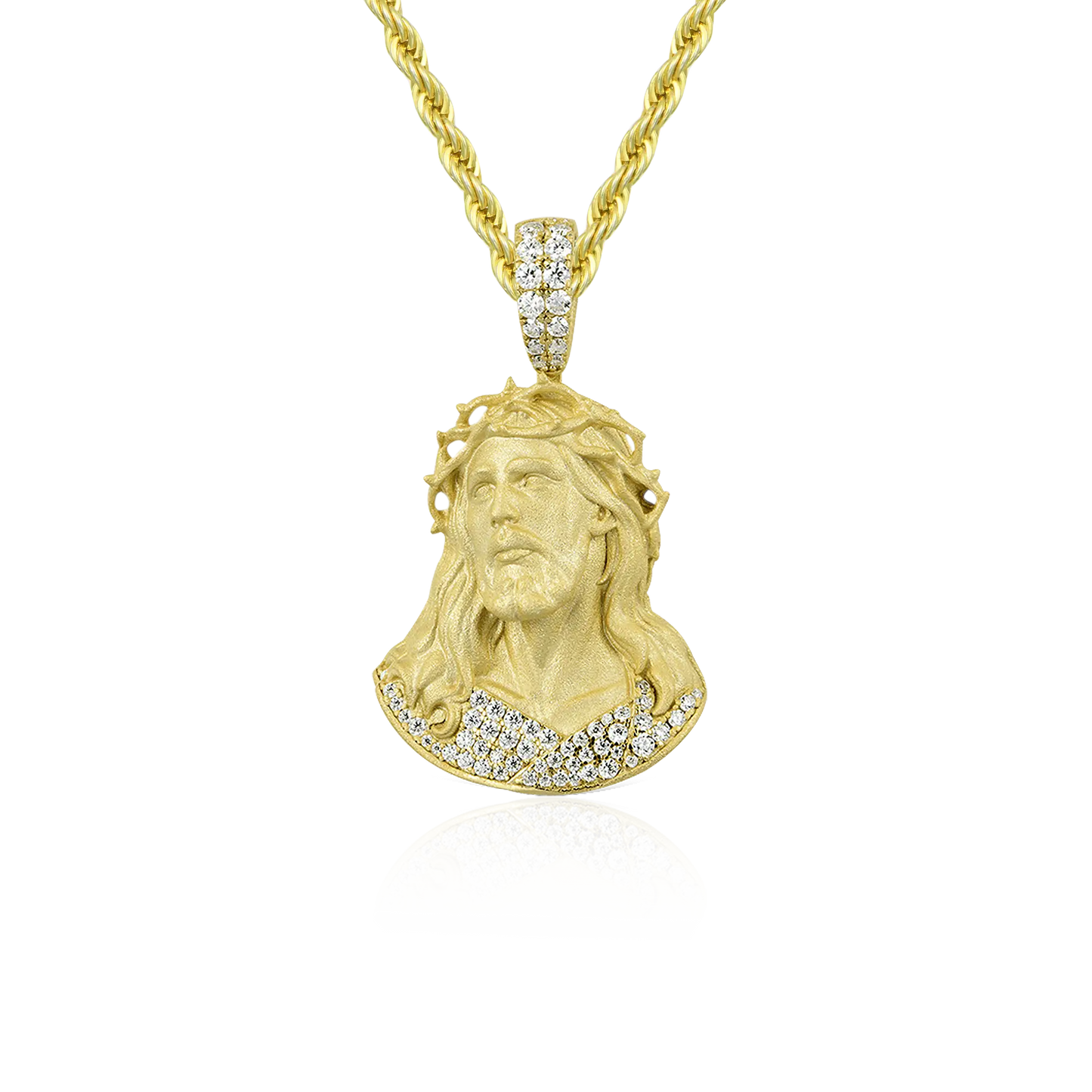 Iced Crucifix Pendant – Medium