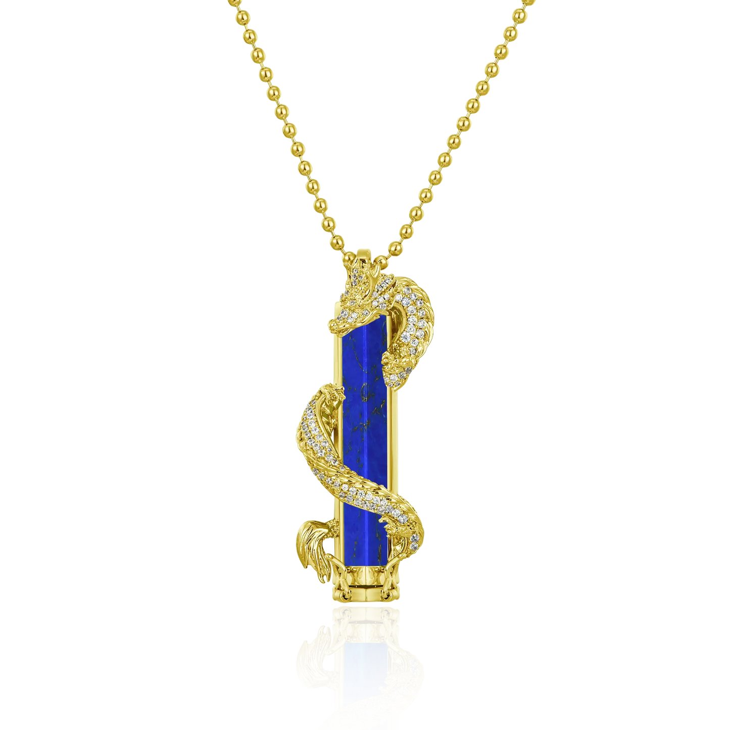 Emerald Jade Snake Column Pendant