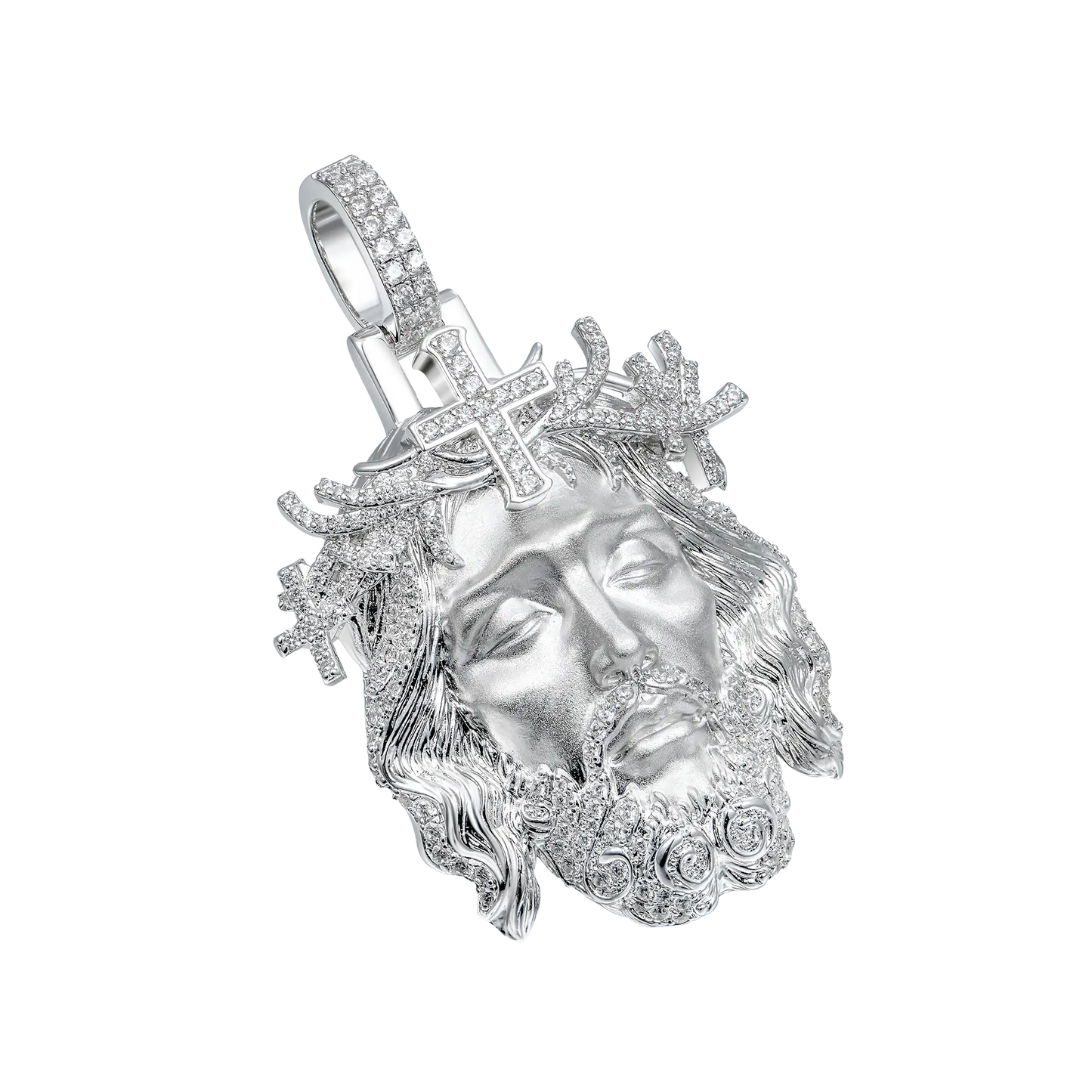 Divine Iced Jesus Head Pendant