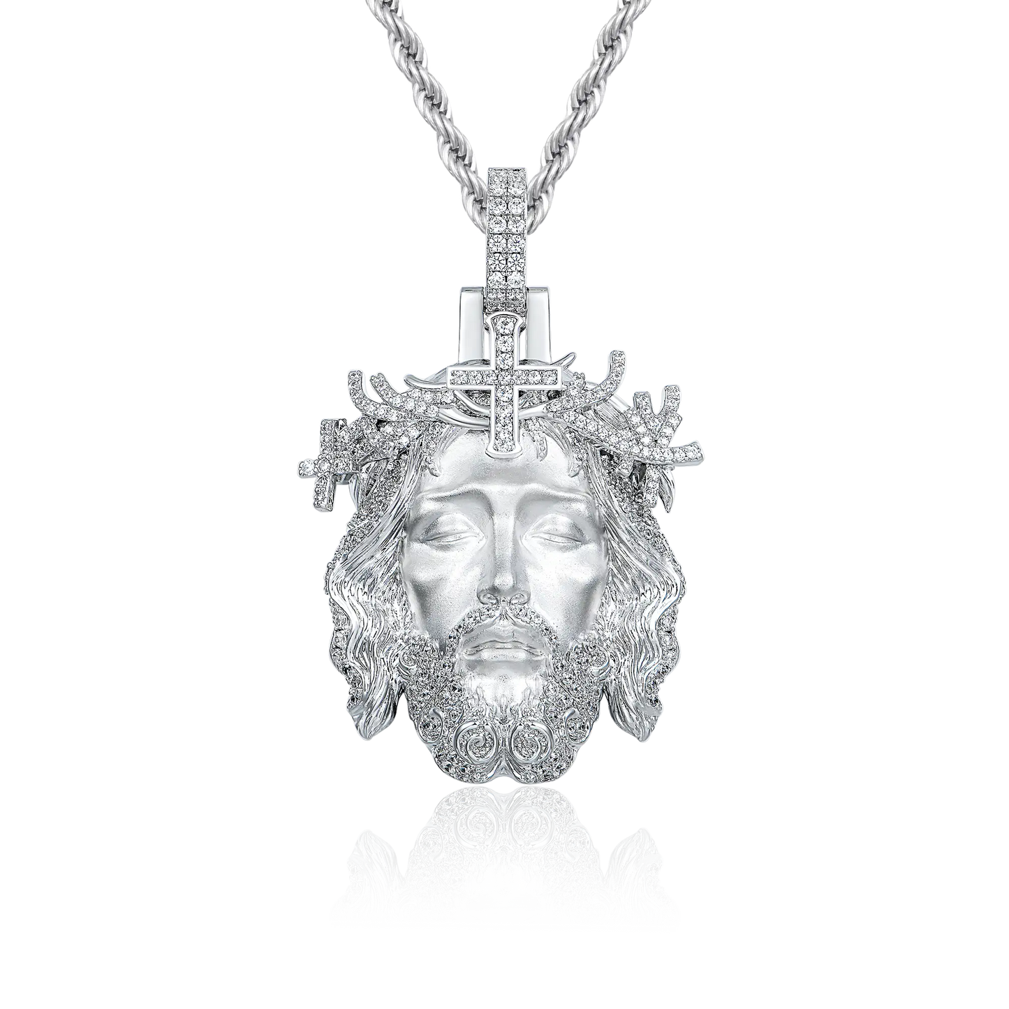 Divine Iced Jesus Head Pendant