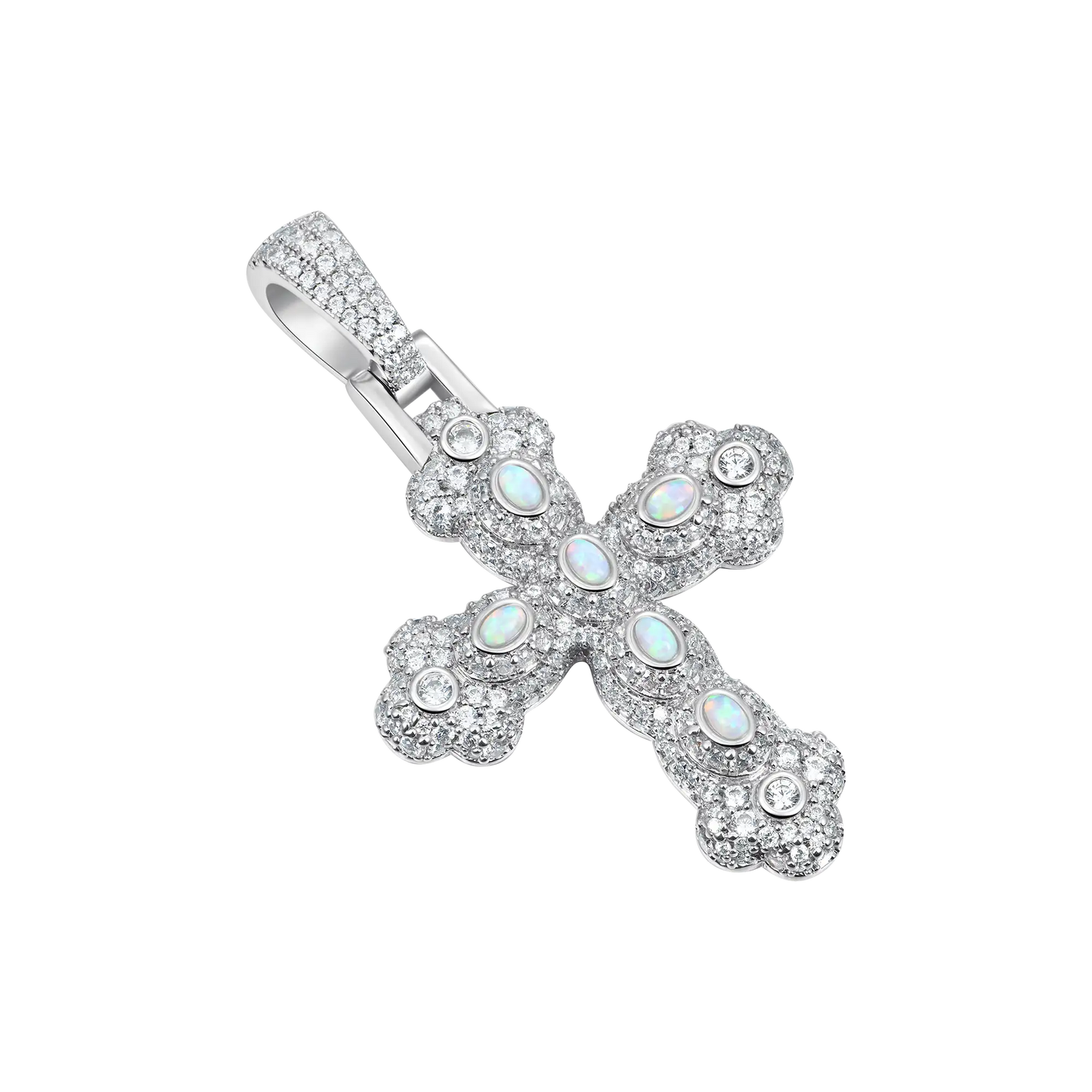 Opal Trinity Cross Pendant Set