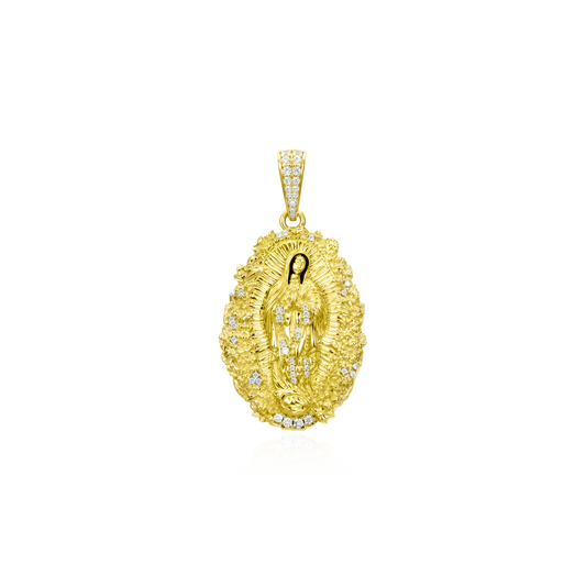 Saint Mary Floral Halo Pendant
