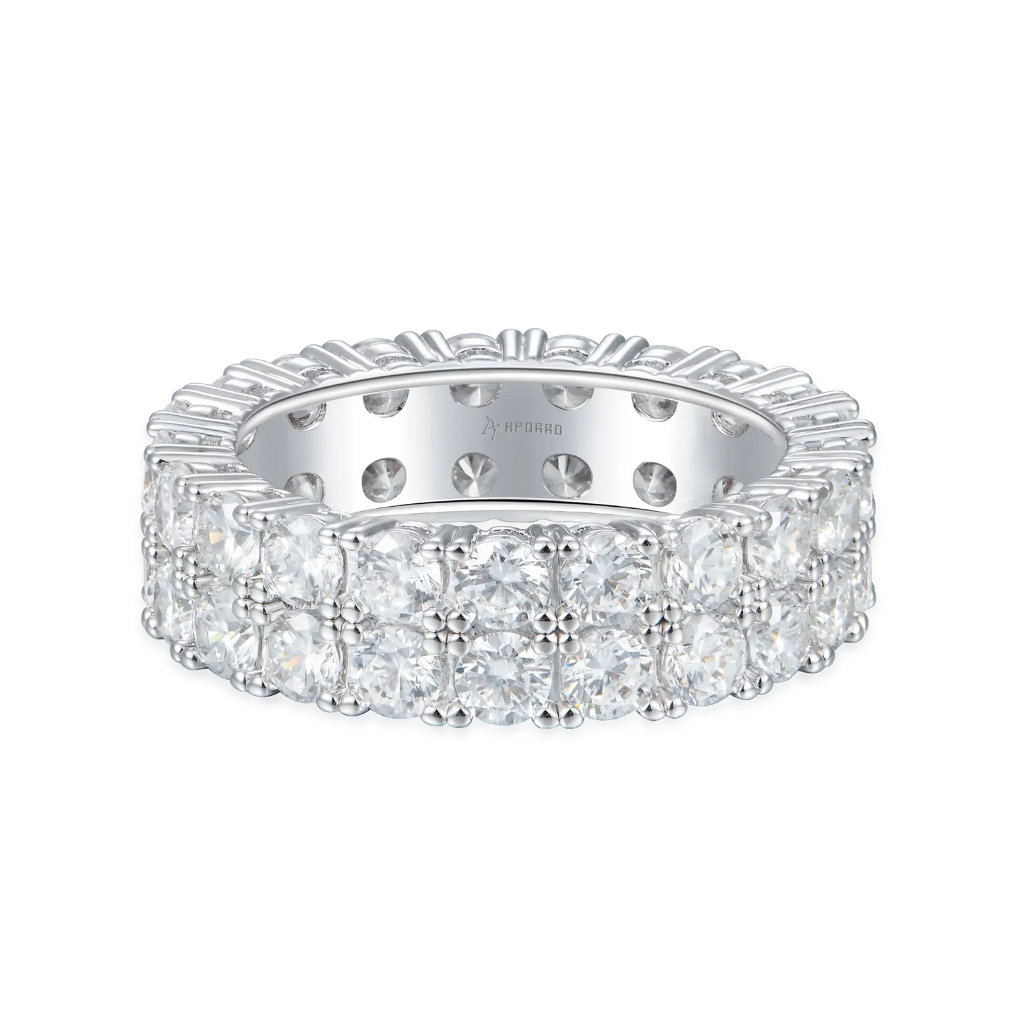 Double Row Iced Tennis Ring