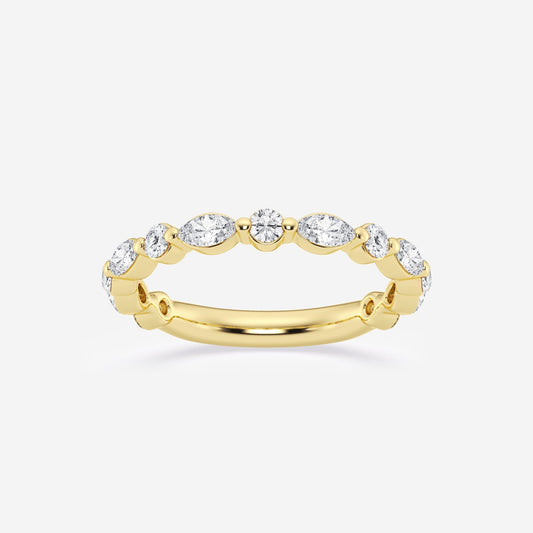 Floating Diamond Wedding Band