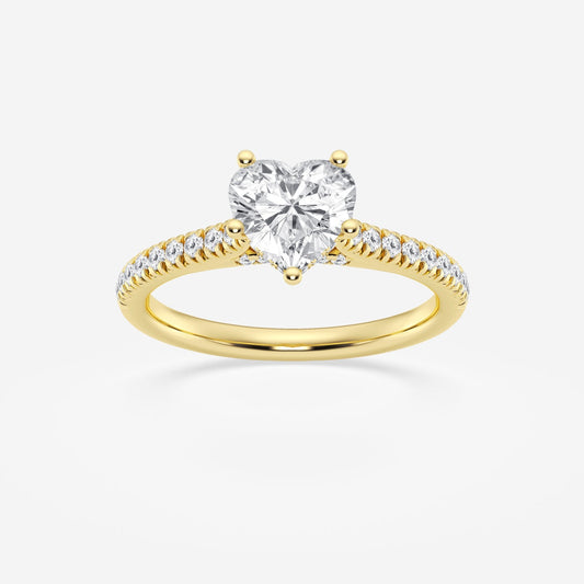 Hidden Halo Heart Ring