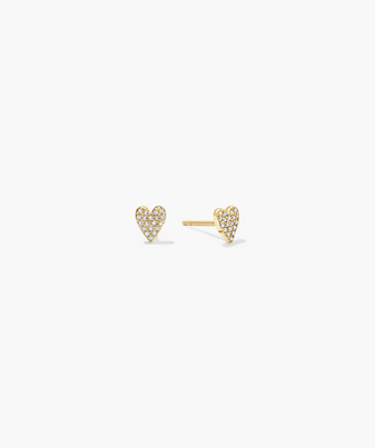 Tiny Heart Glimmer Studs