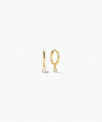 Round Sapphire Hoops