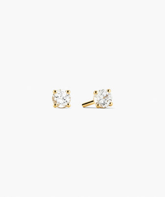 Round Sapphire Studs