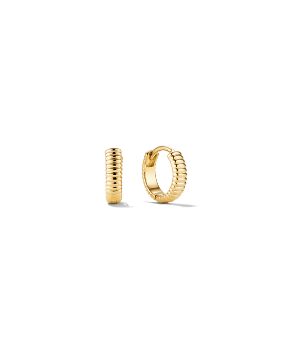 Textured Huggie Hoops