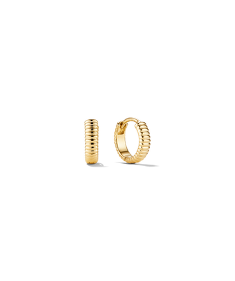 Textured Huggie Hoops