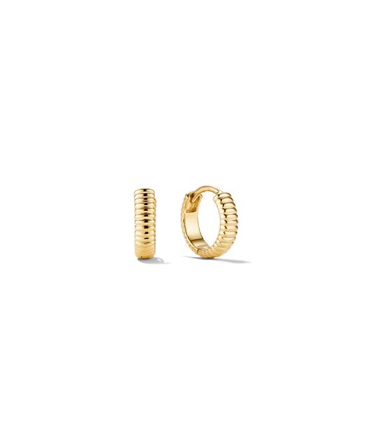 Textured Huggie Hoops