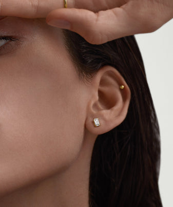 Emerald Cut Studs