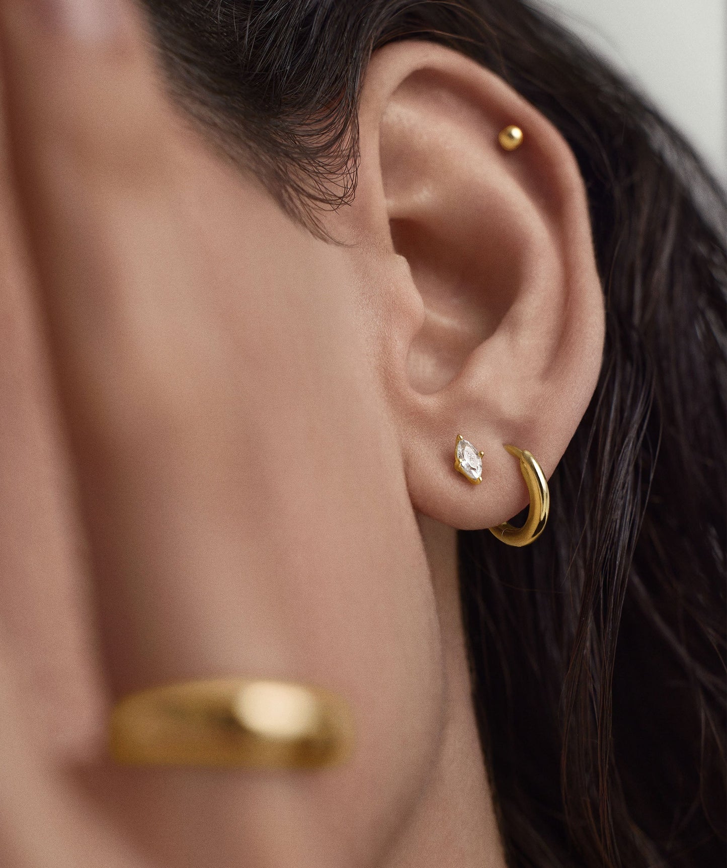 Sapphire Marquise Cut Studs