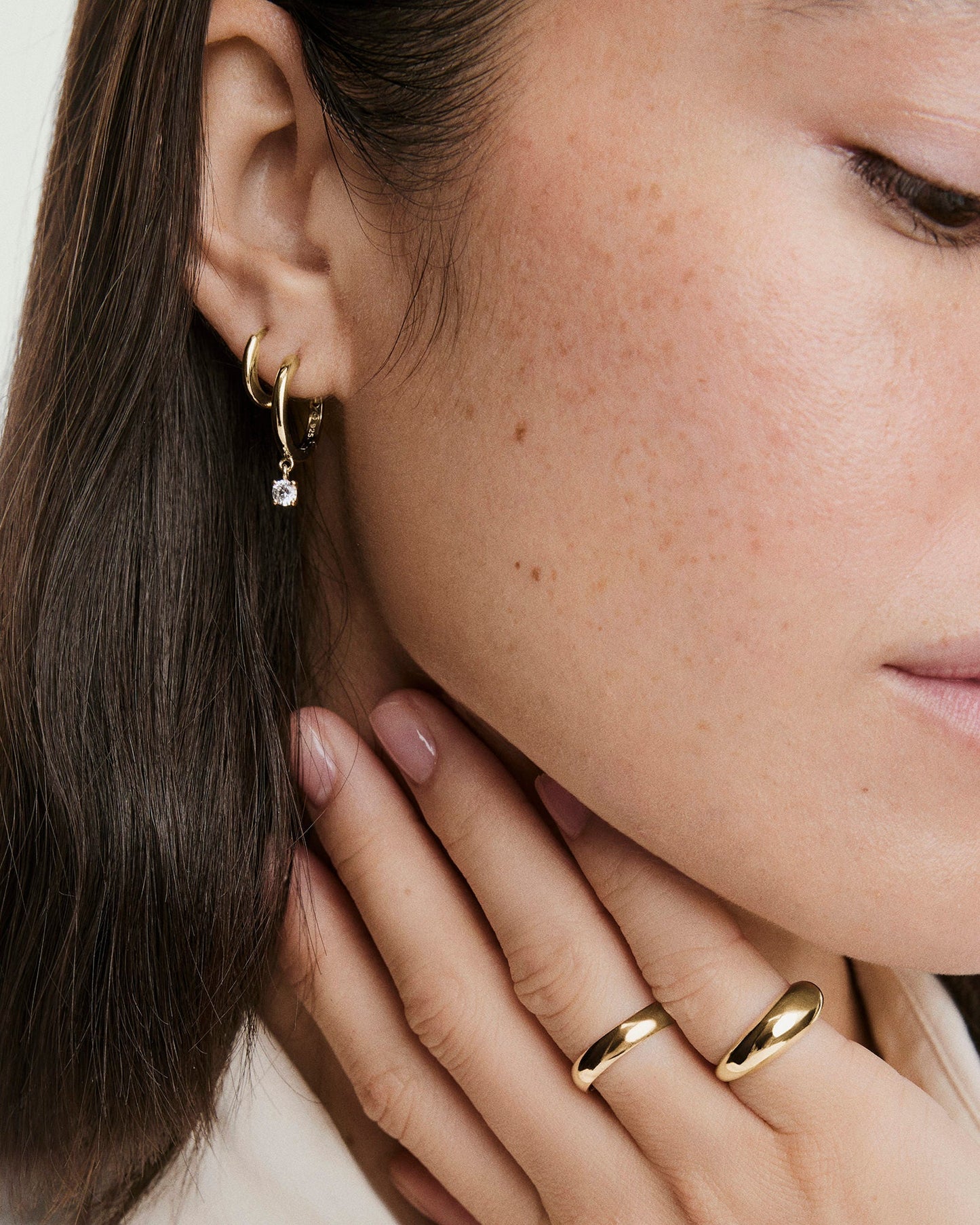 Round Sapphire Hoops