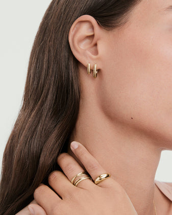 Verve Textured Hoops