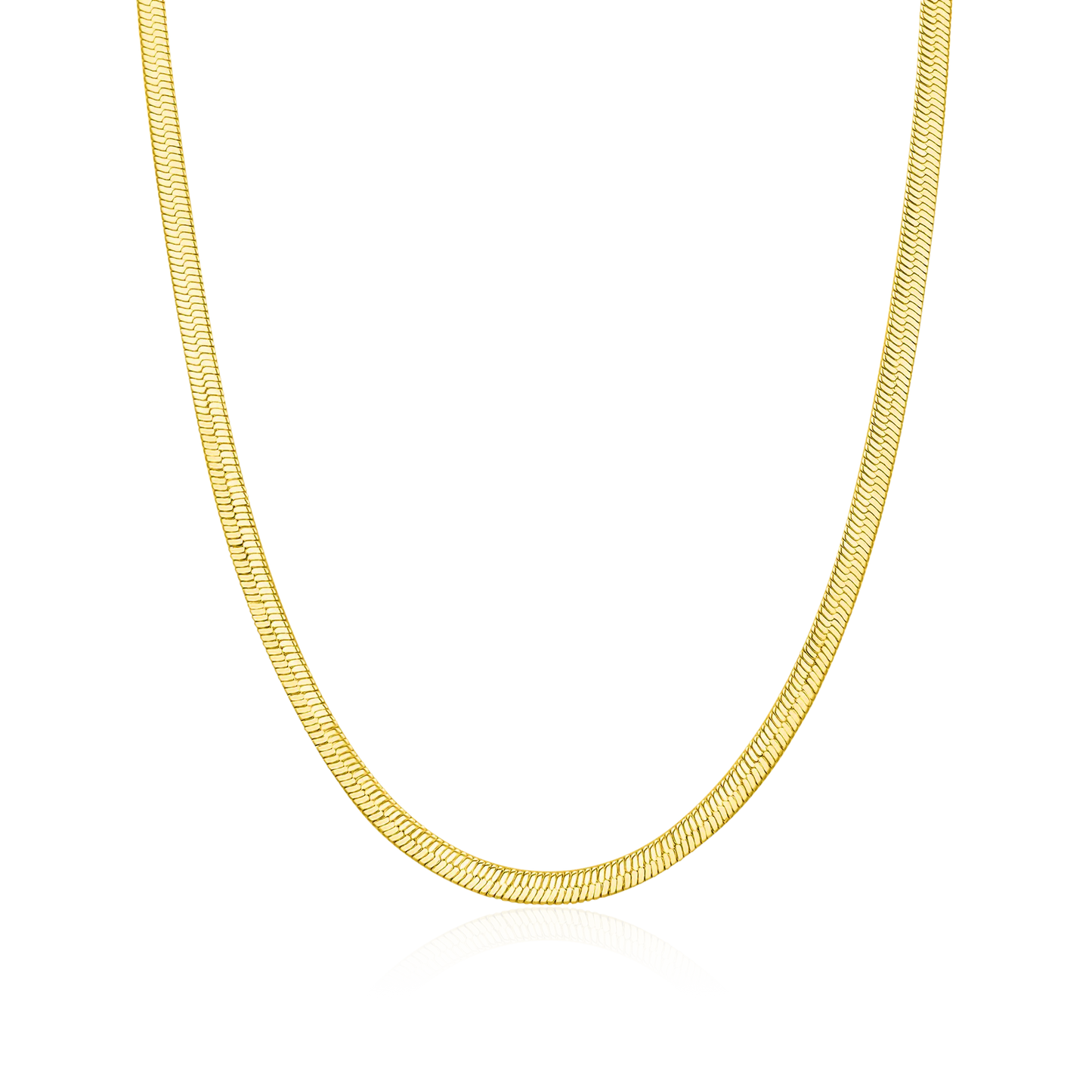 Golden Wave Herringbone Chain – 4mm