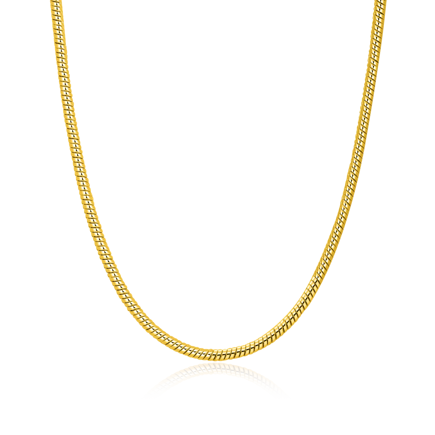 Silk Flow Snake Chain – 3mm (Yellow Gold)