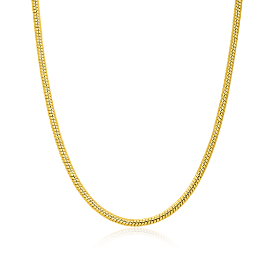 Silk Flow Snake Chain – 3mm (Yellow Gold)