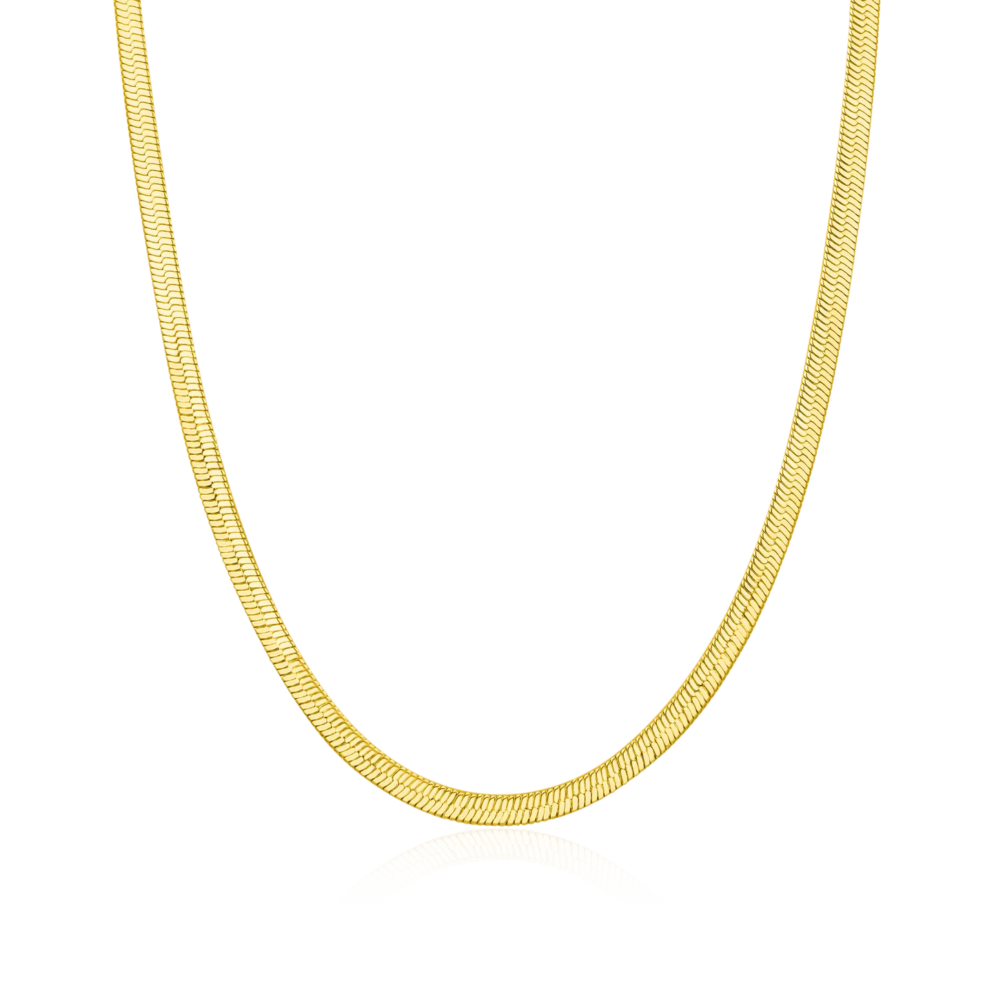 Golden Wave Herringbone Chain – 4mm