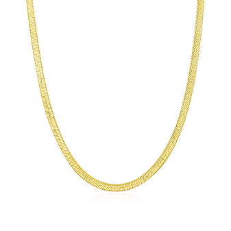 Golden Wave Herringbone Chain – 4mm