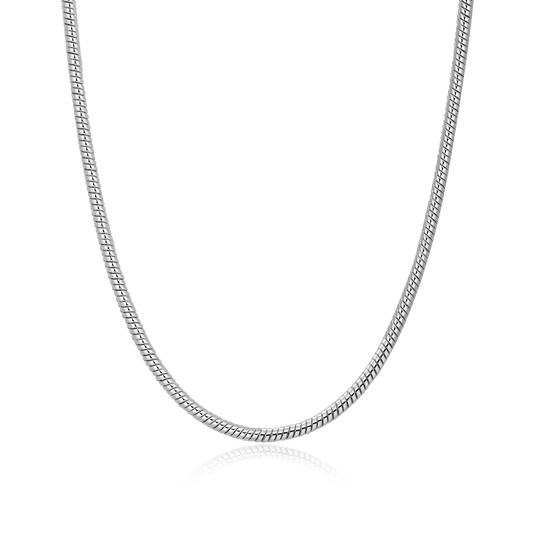 Silk Flow Snake Chain – 3mm (White Gold)