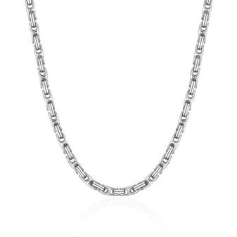 Imperial Byzantine Chain – 4mm (White Gold)