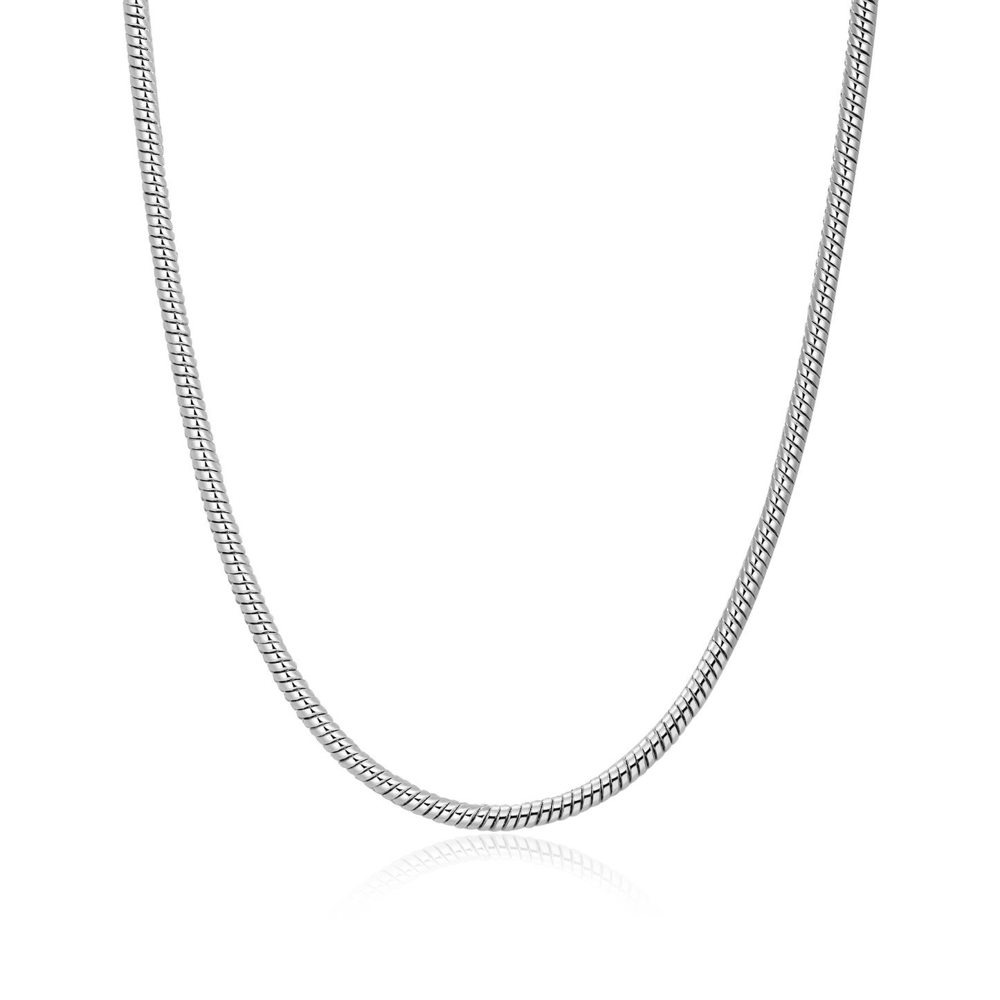 Silk Flow Snake Chain – 3mm (White Gold)