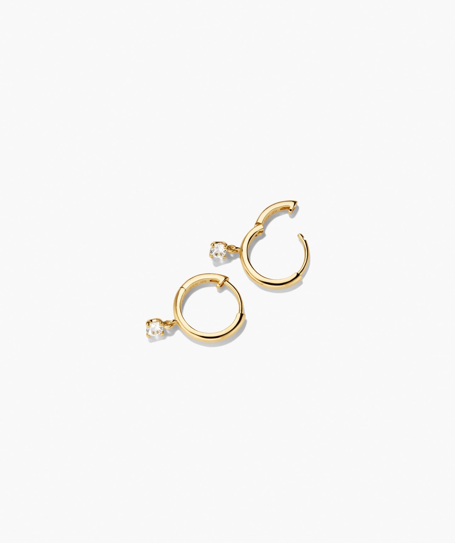 Round Sapphire Hoops