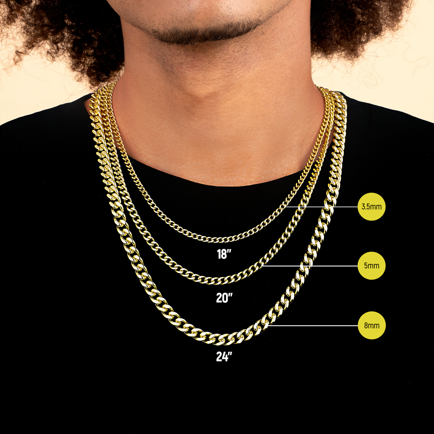 Majestic Cuban Link Chain – 8mm (White Gold)