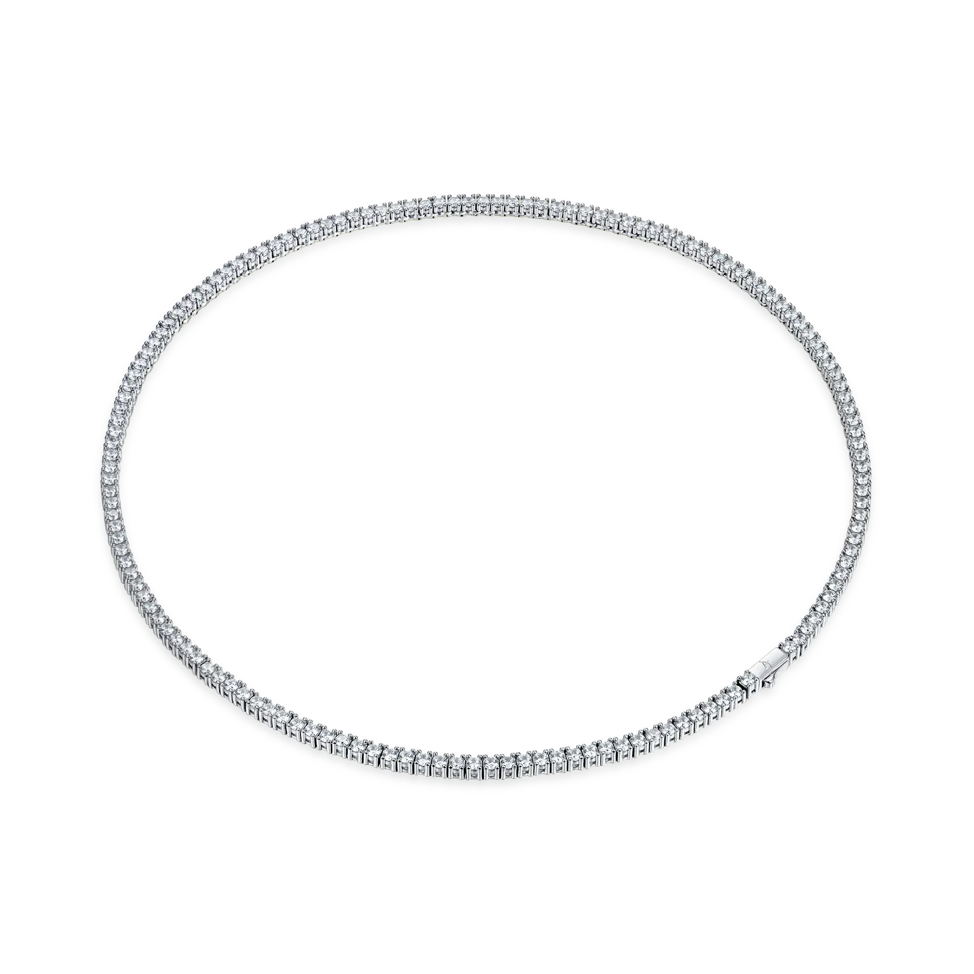 Diamond Aura Tennis Chain – 3mm (White Gold)
