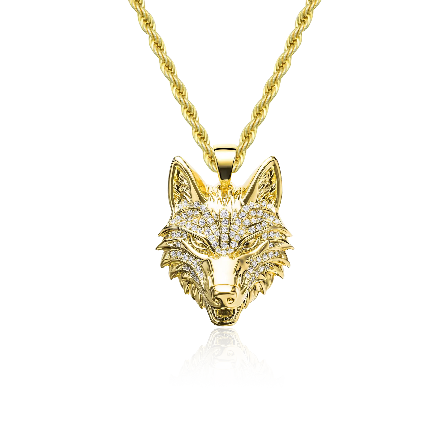 Alpha Wolf Head Pendant