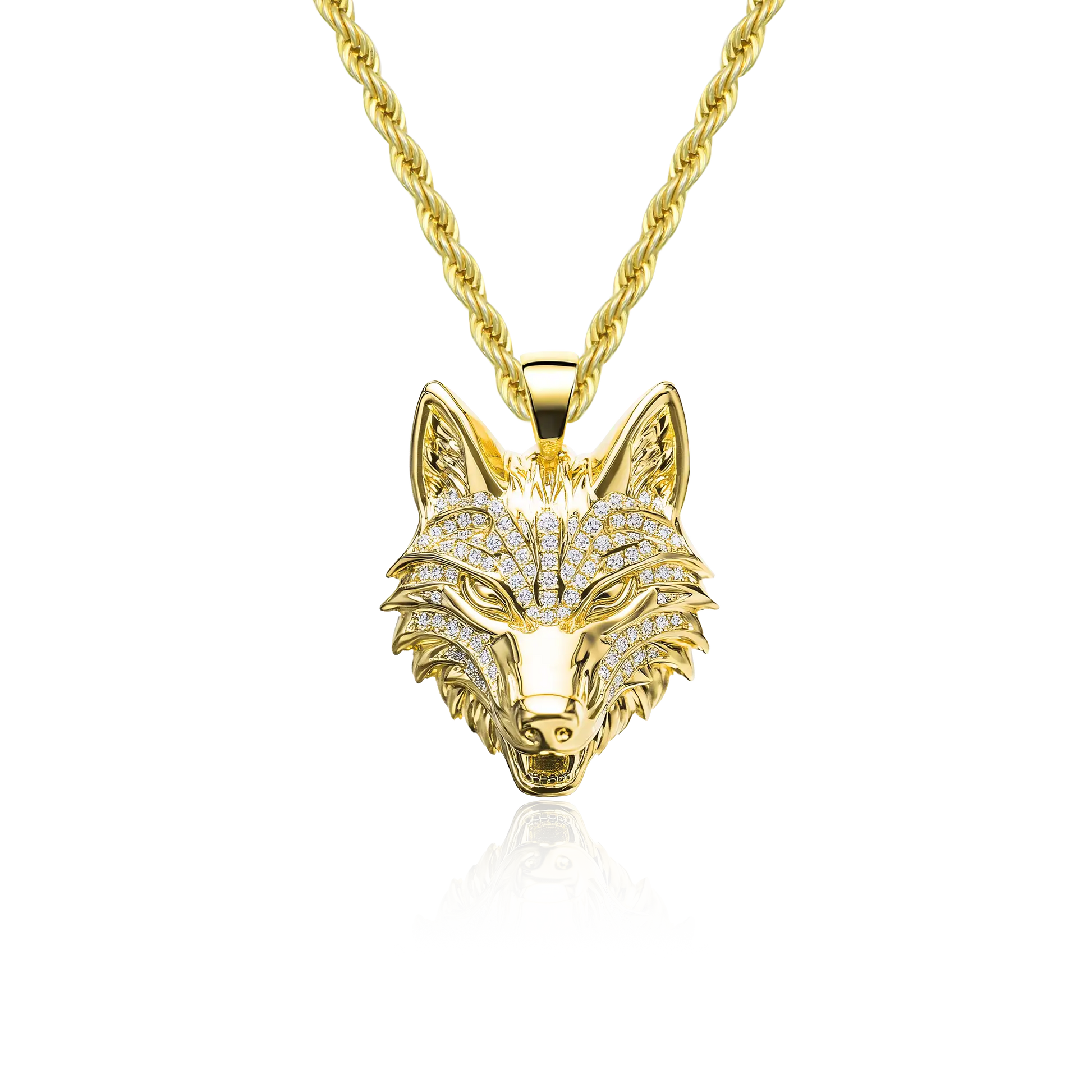 Alpha Wolf Head Pendant