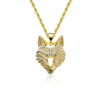 Alpha Wolf Head Pendant