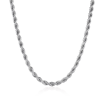 Eternal Twist Rope Chain – 4.5mm (White Gold)