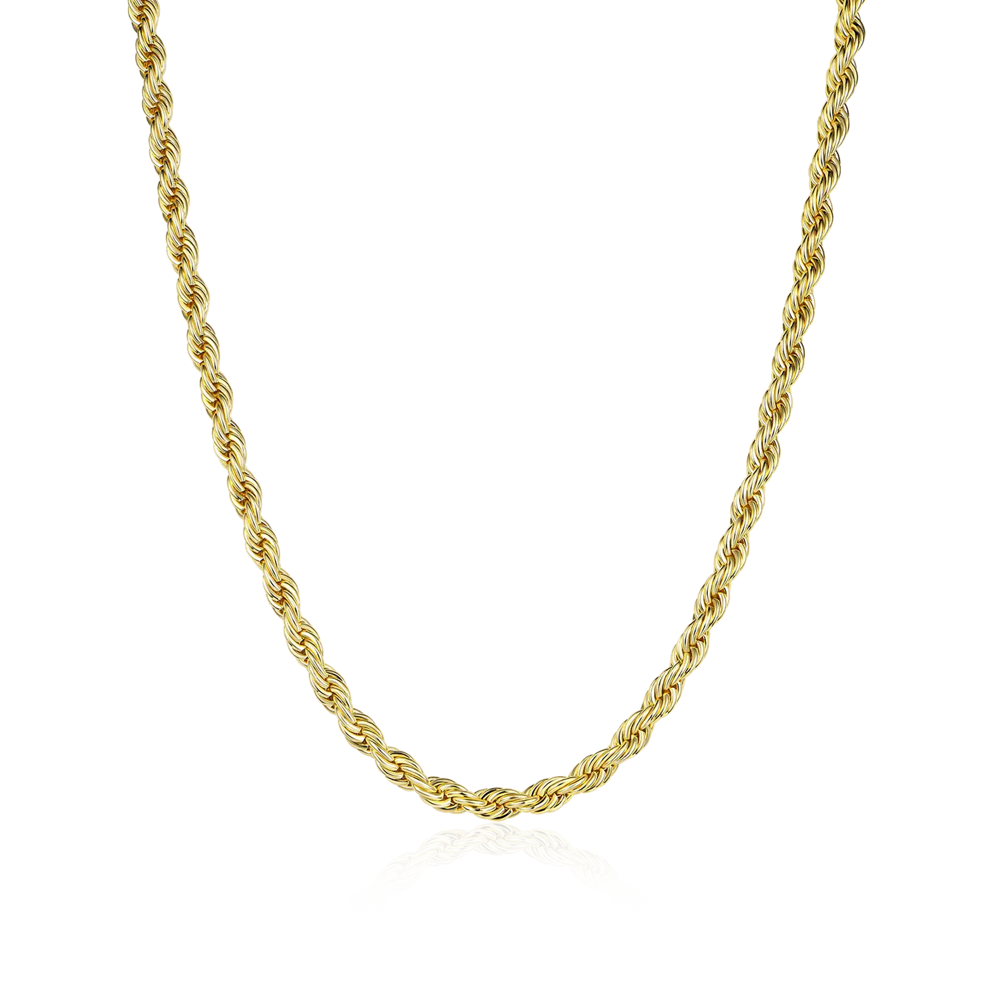Classic Twist Rope Chain – 3.5mm (Yellow Gold)