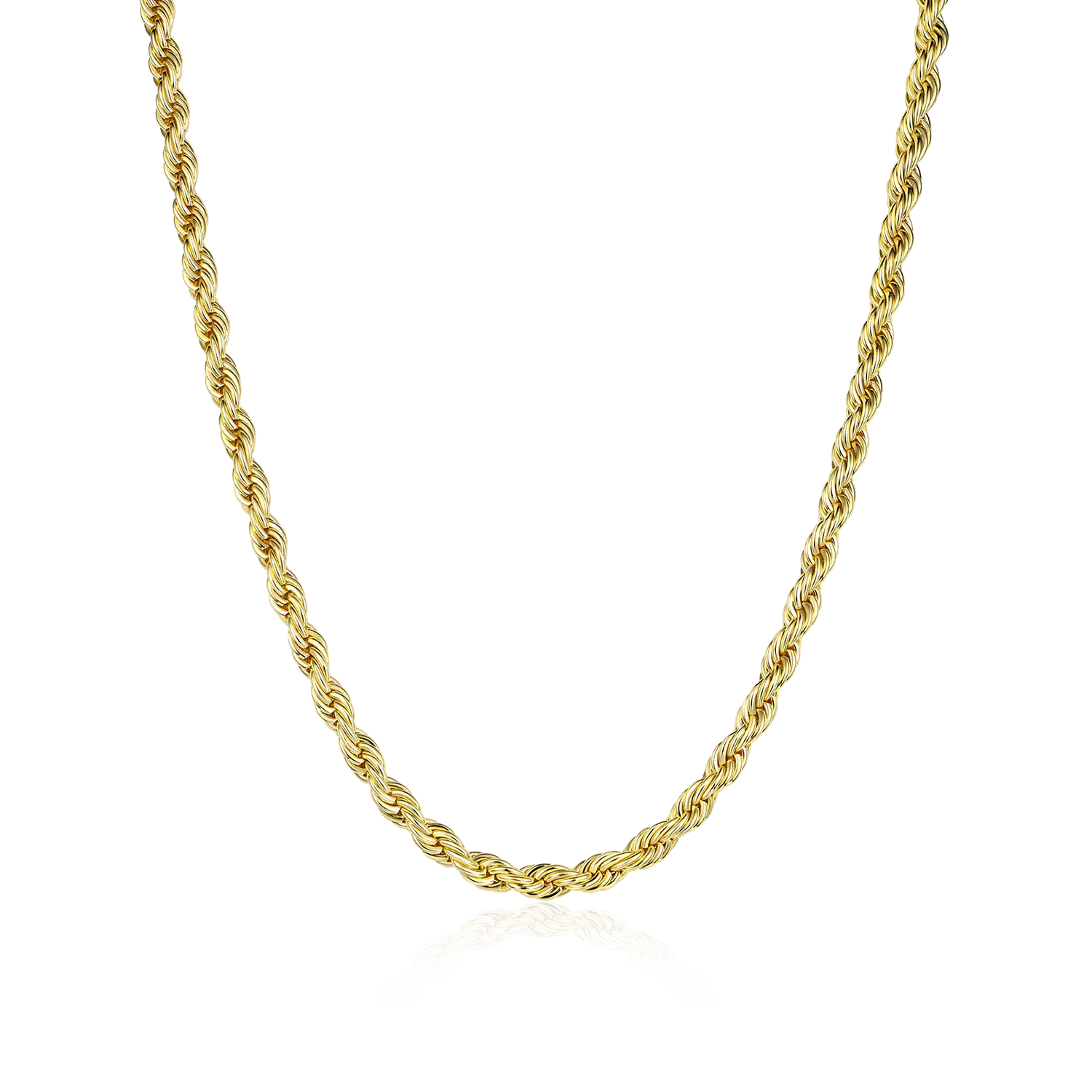Classic Twist Rope Chain – 3.5mm (Yellow Gold)