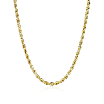 Classic Twist Rope Chain – 3.5mm (Yellow Gold)