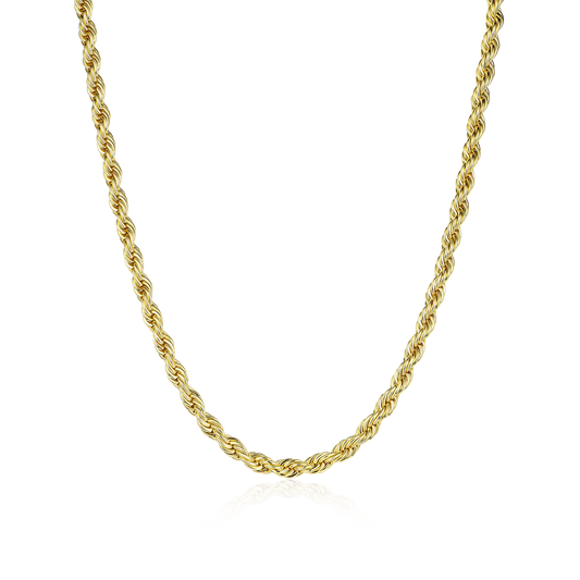 Classic Twist Rope Chain – 3.5mm (Yellow Gold)
