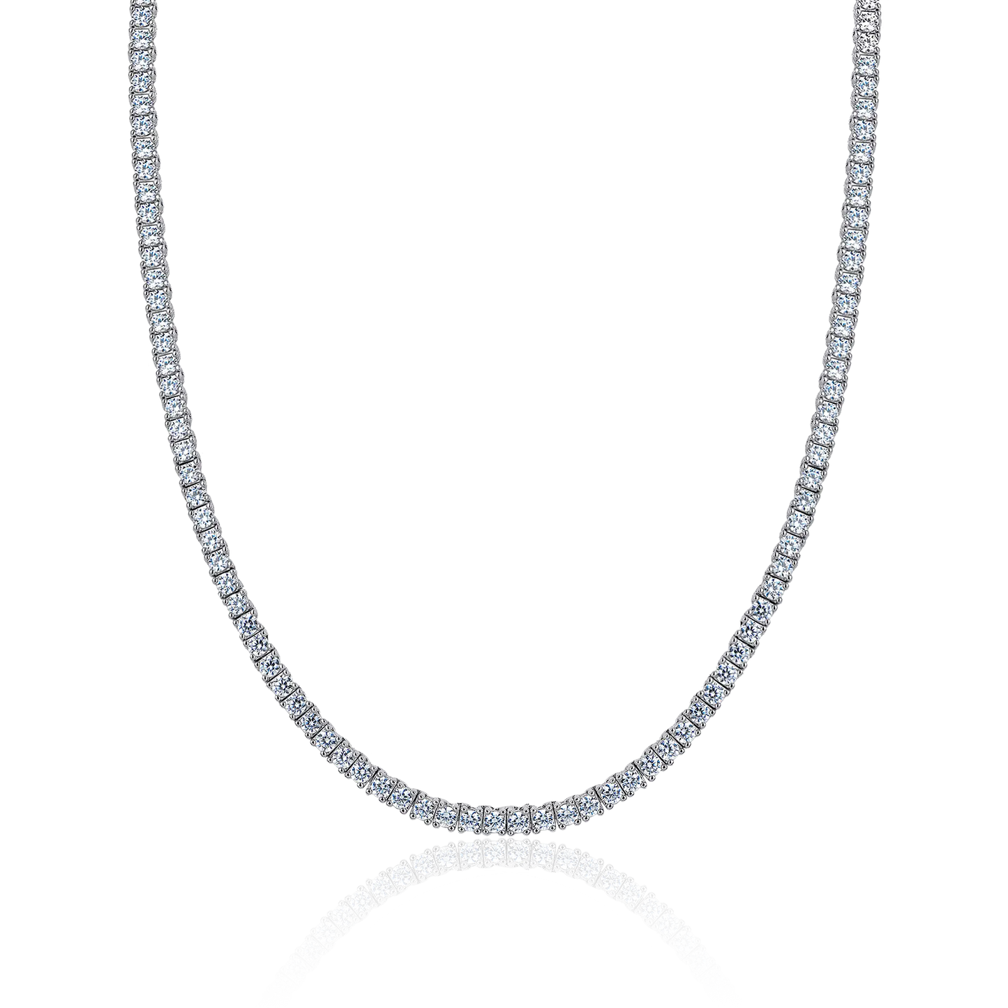 Diamond Aura Tennis Chain – 3mm (White Gold)