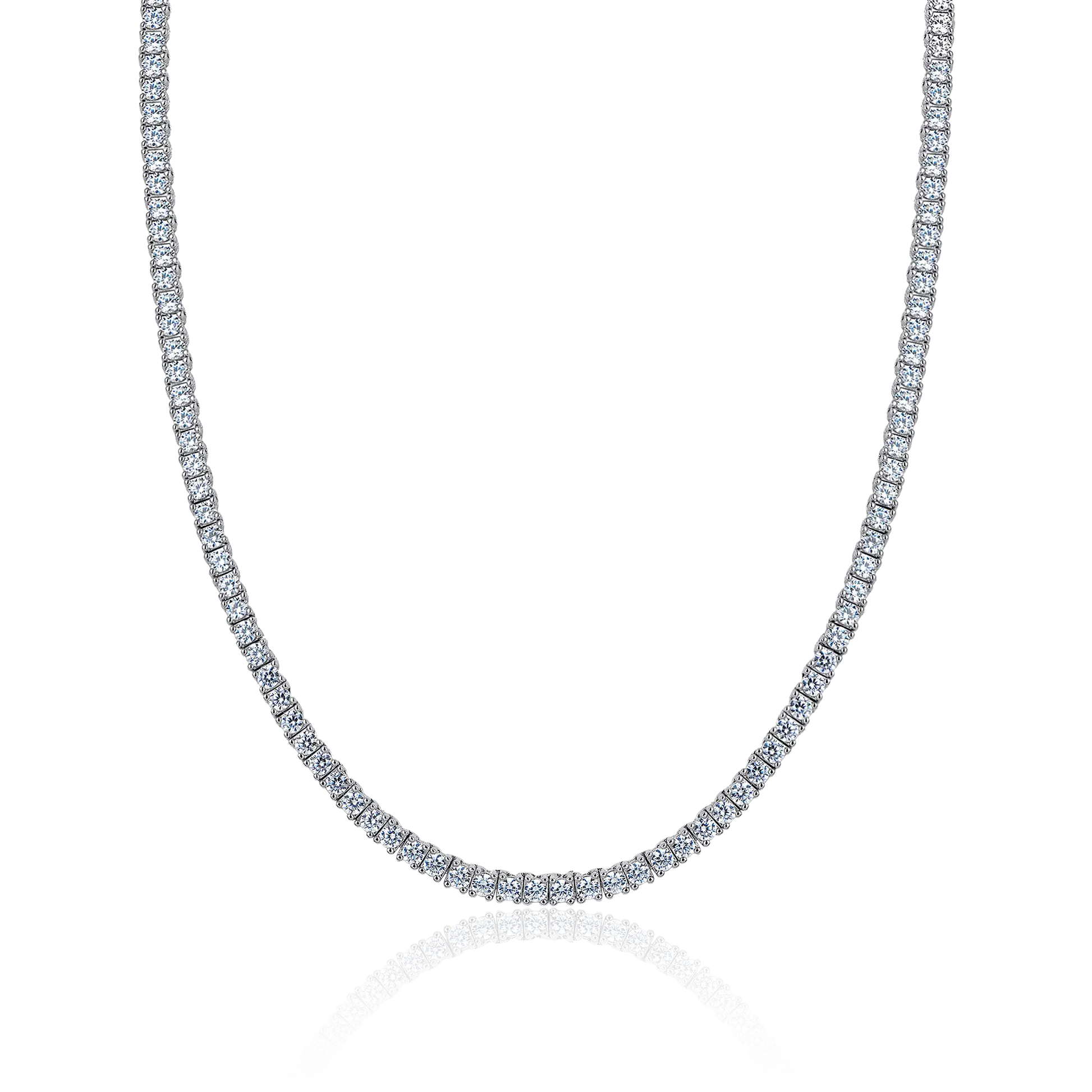 Diamond Aura Tennis Chain – 3mm (White Gold)