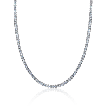 Diamond Aura Tennis Chain – 3mm (White Gold)