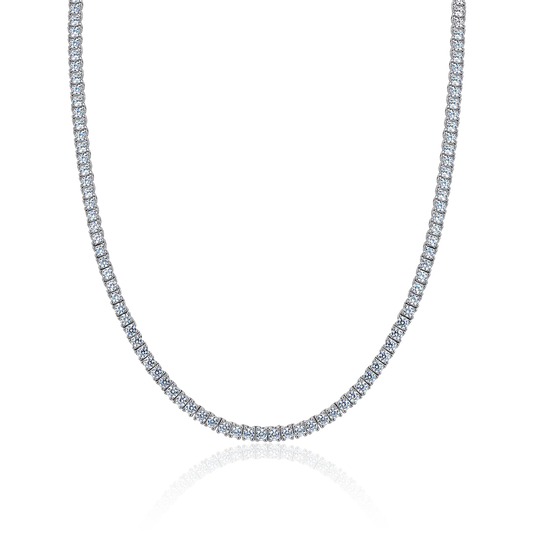 Diamond Aura Tennis Chain – 3mm (White Gold)